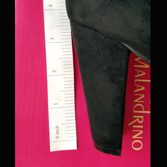 Catherine Malandrino Verda Thigh Hi Boot Over The Knee Size 8.5 Black Faux Suede - Picture 3 of 15